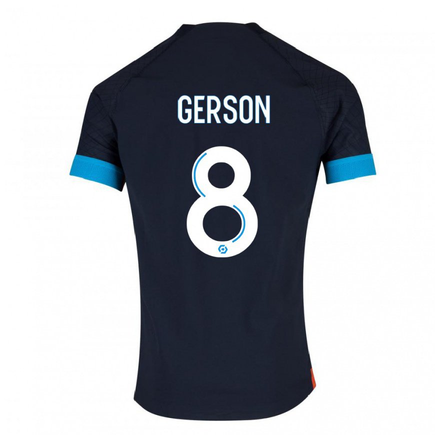 Kandiny Herren Gerson #8 Schwarz Olympia Auswärtstrikot Trikot 2022/23 T-Shirt