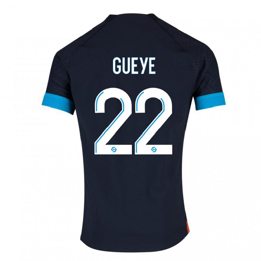 Kandiny Herren Pape Gueye #22 Schwarz Olympia Auswärtstrikot Trikot 2022/23 T-shirt