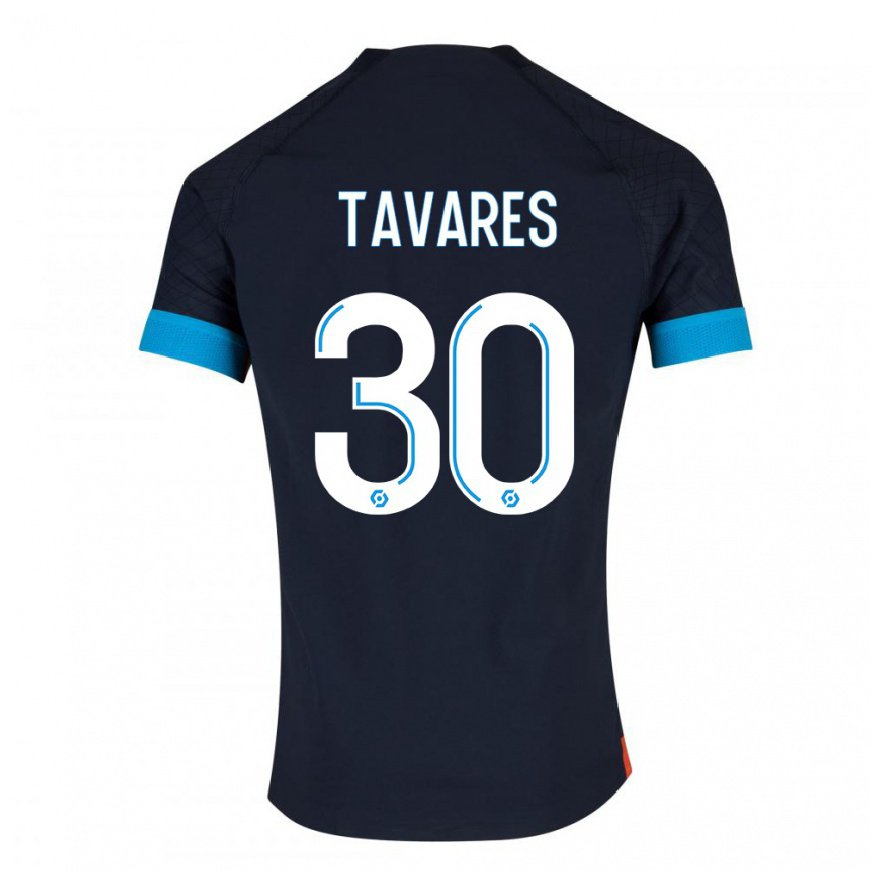 Kandiny Herren Nuno Tavares #30 Schwarz Olympia Auswärtstrikot Trikot 2022/23 T-Shirt