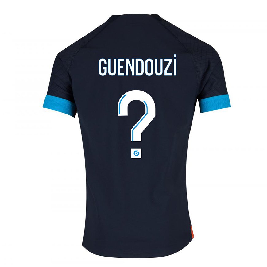 Kandiny Herren Milan Guendouzi #0 Schwarz Olympia Auswärtstrikot Trikot 2022/23 T-Shirt