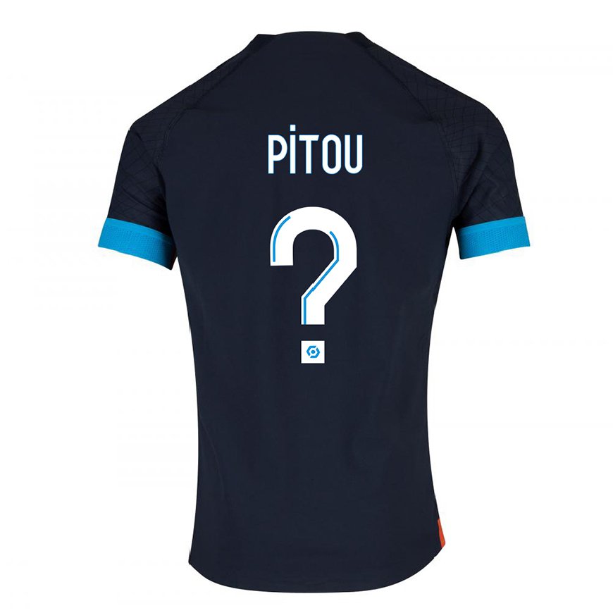 Kandiny Herren Jonathan Pitou #0 Schwarz Olympia Auswärtstrikot Trikot 2022/23 T-Shirt