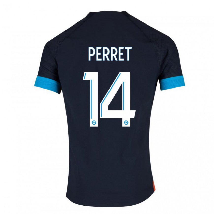 Kandiny Herren Jenny Perret #14 Schwarz Olympia Auswärtstrikot Trikot 2022/23 T-Shirt