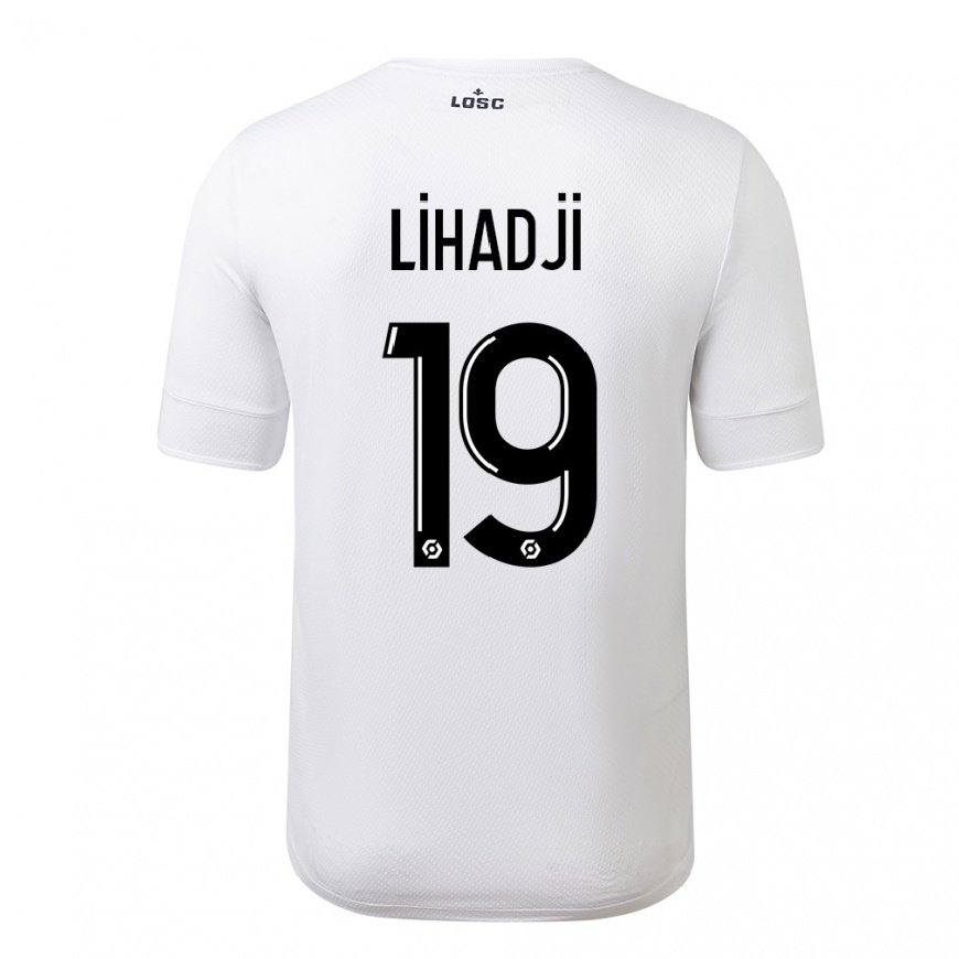 Kandiny Herren Isaac Lihadji #19 Weiß Purpur Auswärtstrikot Trikot 2022/23 T-Shirt