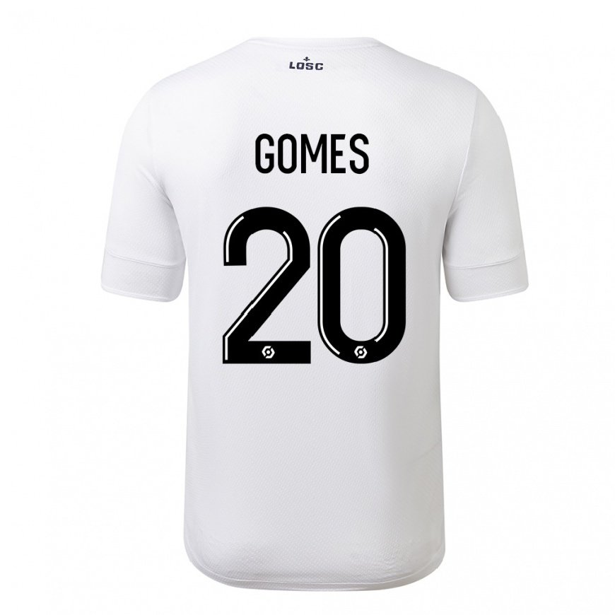 Kandiny Herren Angel Gomes #20 Weiß Purpur Auswärtstrikot Trikot 2022/23 T-Shirt