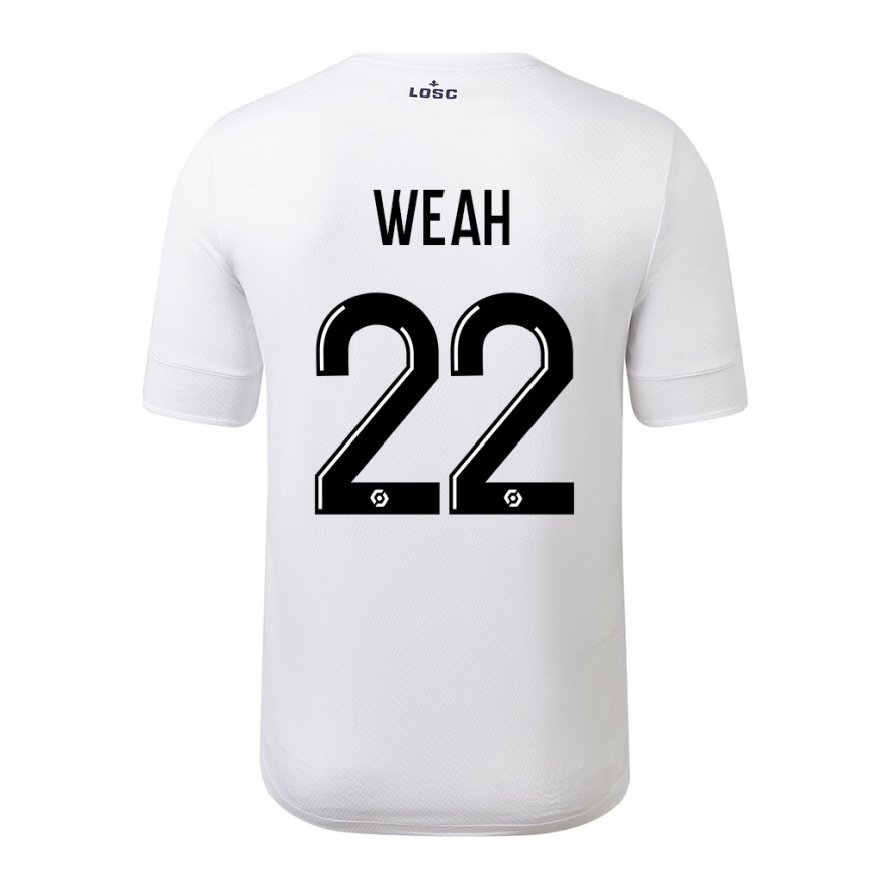 Kandiny Herren Timothy Weah #22 Weiß Purpur Auswärtstrikot Trikot 2022/23 T-Shirt