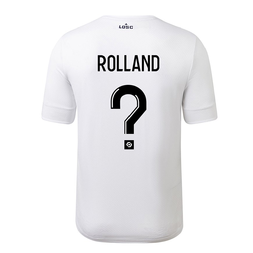 Kandiny Herren Baptiste Rolland #0 Weiß Purpur Auswärtstrikot Trikot 2022/23 T-Shirt