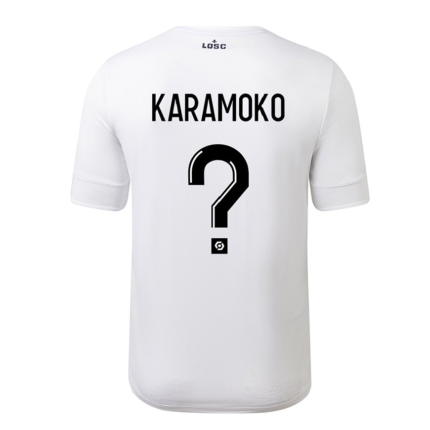 Kandiny Herren Ibrahim Karamoko #0 Weiß Purpur Auswärtstrikot Trikot 2022/23 T-Shirt