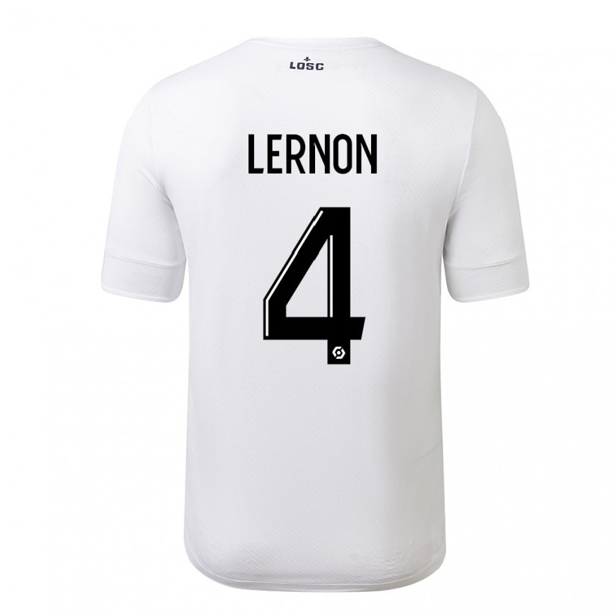 Kandiny Herren Jessica Lernon #4 Weiß Purpur Auswärtstrikot Trikot 2022/23 T-Shirt
