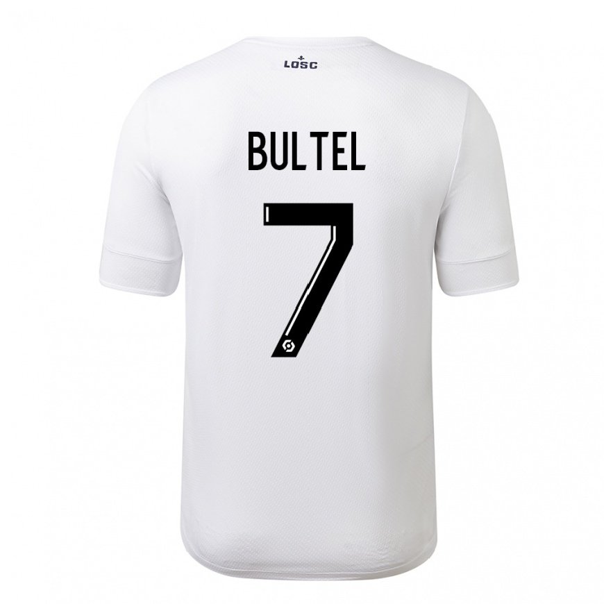 Kandiny Herren Ludivine Bultel #7 Weiß Purpur Auswärtstrikot Trikot 2022/23 T-Shirt