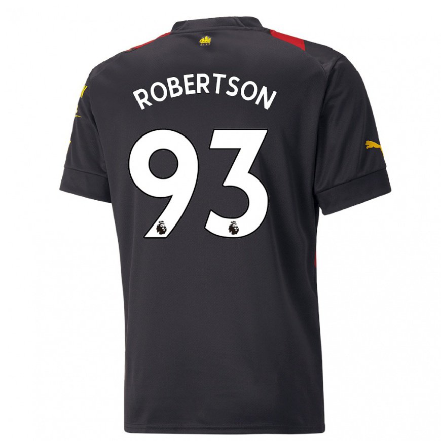 Kandiny Herren Alex Robertson #93 Schwarz Rot Auswärtstrikot Trikot 2022/23 T-shirt