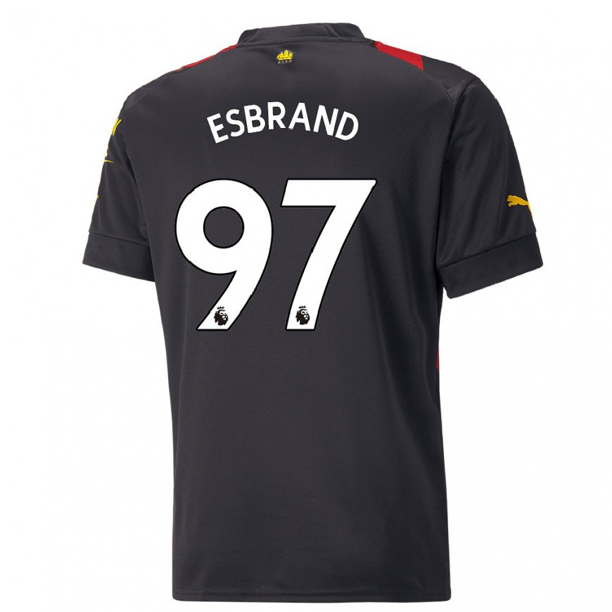 Kandiny Herren Josh Wilson-esbrand #97 Schwarz Rot Auswärtstrikot Trikot 2022/23 T-shirt