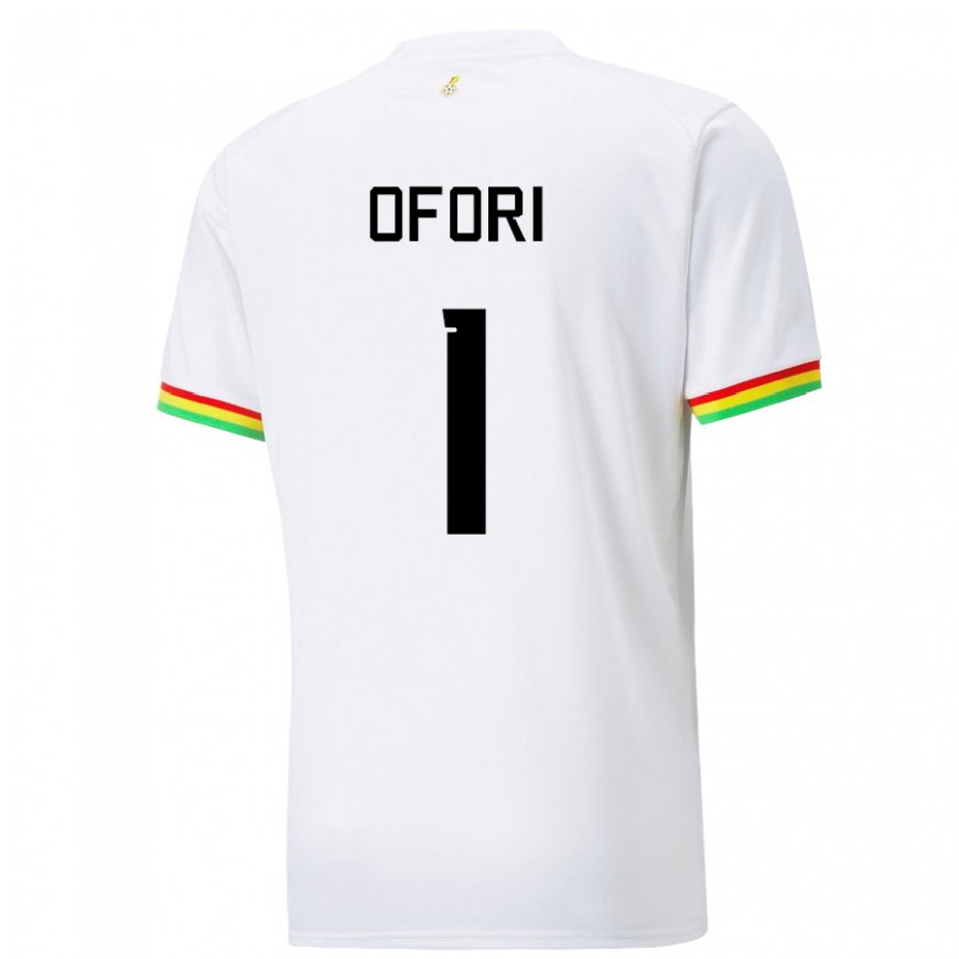 Kandiny Kinder Ghanaische Richard Ofori #1 Weiß Heimtrikot Trikot 22-24 T-shirt