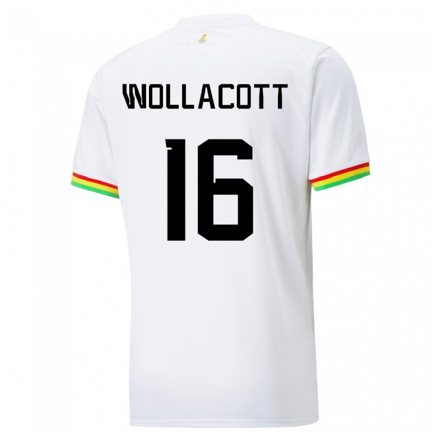 Kandiny Kinder Ghanaische Joe Wollacott #16 Weiß Heimtrikot Trikot 22-24 T-shirt