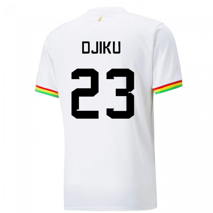 Kandiny Kinder Ghanaische Alexander Djiku #23 Weiß Heimtrikot Trikot 22-24 T-shirt