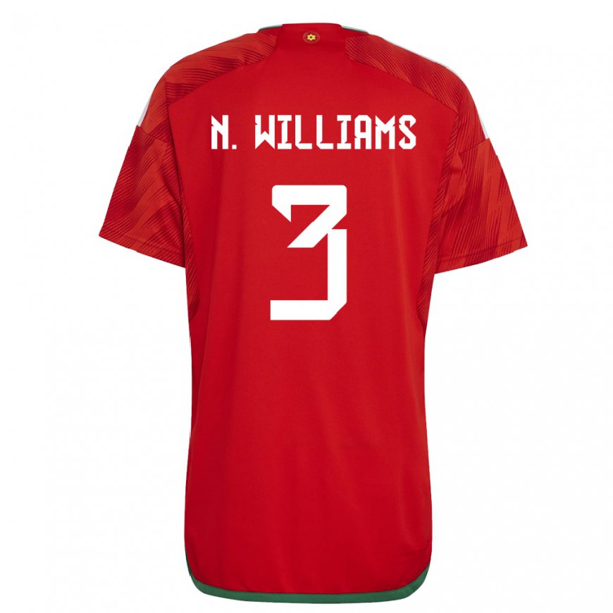 Kandiny Kinder Walisische Neco Williams #3 Rot Heimtrikot Trikot 22-24 T-shirt