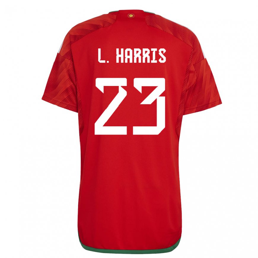 Kandiny Kinder Walisische Luke Harris #23 Rot Heimtrikot Trikot 22-24 T-shirt