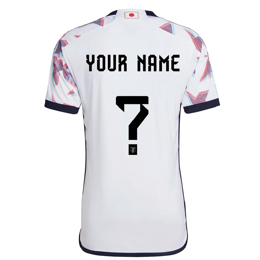 Kandiny Kinder Japanische Ihren Namen #0 Weiß Auswärtstrikot Trikot 22-24 T-shirt