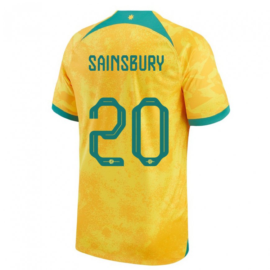 Kandiny Herren Australische Trent Sainsbury #20 Gold Heimtrikot Trikot 22-24 T-shirt