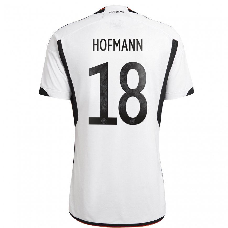 Kandiny Herren Deutsche Jonas Hofmann #18 Weiß Schwarz Heimtrikot Trikot 22-24 T-shirt