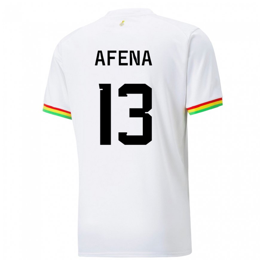Kandiny Herren Ghanaische Felix Afena-gyan #13 Weiß Heimtrikot Trikot 22-24 T-shirt
