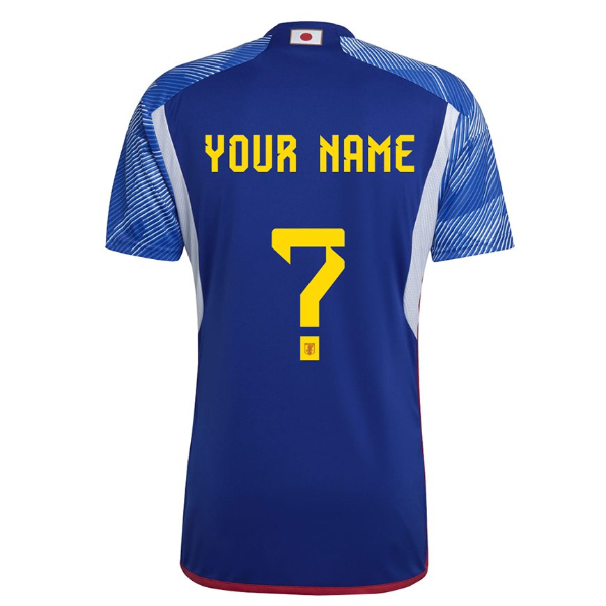 Kandiny Herren Japanische Ihren Namen #0 Königsblau Heimtrikot Trikot 22-24 T-shirt