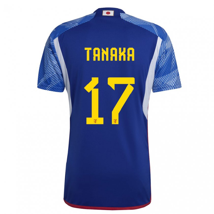 Kandiny Herren Japanische Ao Tanaka #17 Königsblau Heimtrikot Trikot 22-24 T-shirt