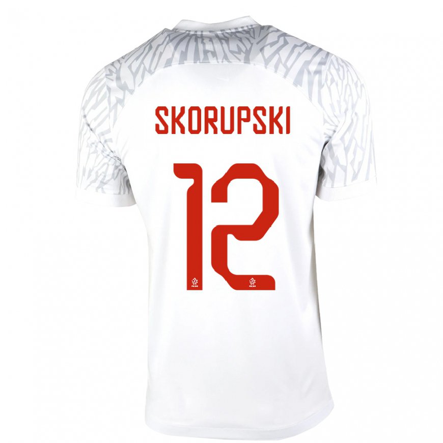 Kandiny Herren Polnische Lukasz Skorupski #12 Weiß Heimtrikot Trikot 22-24 T-shirt