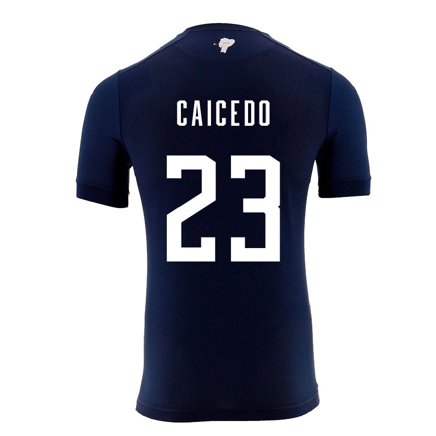 Kandiny Herren Ecuadorianische Moises Caicedo #23 Marineblau Auswärtstrikot Trikot 22-24 T-shirt