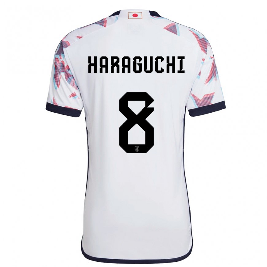 Kandiny Herren Japanische Genki Haraguchi #8 Weiß Auswärtstrikot Trikot 22-24 T-shirt