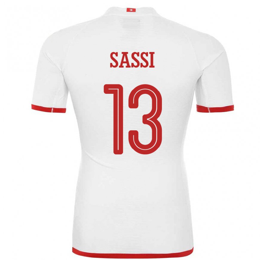 Kandiny Herren Tunesische Ferjani Sassi #13 Weiß Auswärtstrikot Trikot 22-24 T-shirt