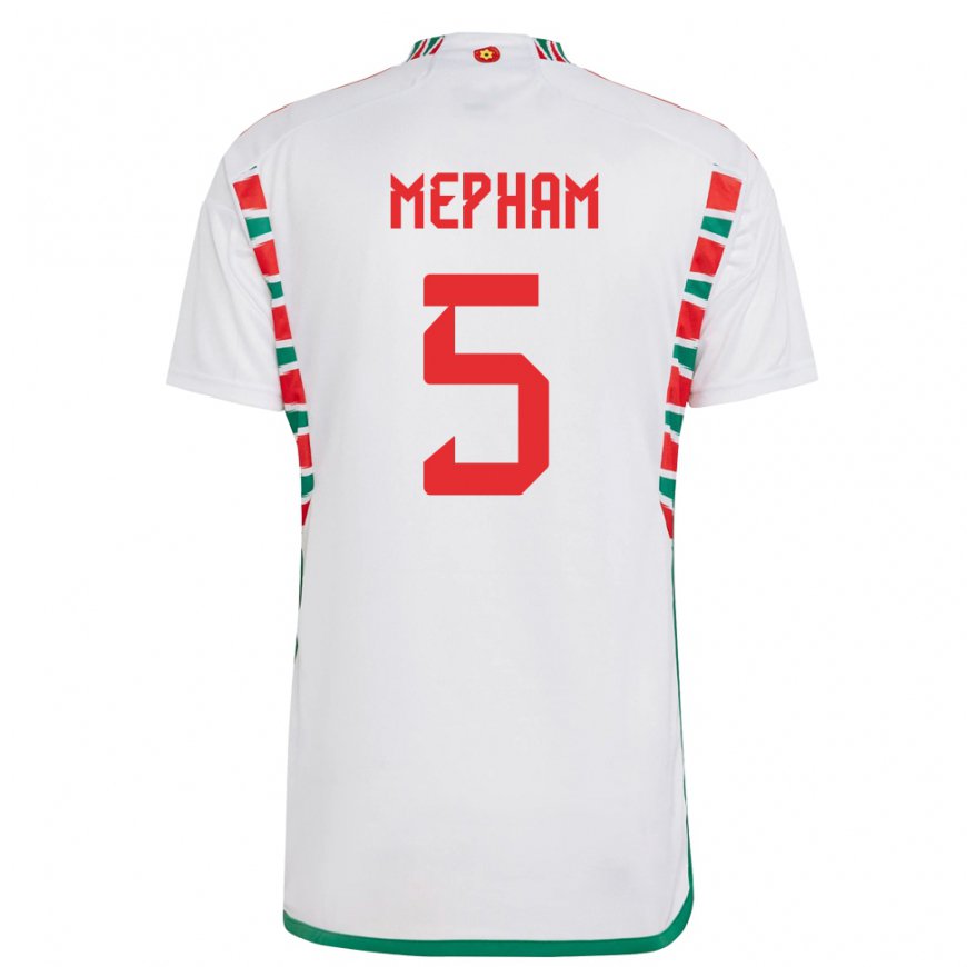 Kandiny Herren Walisische Chris Mepham #5 Weiß Auswärtstrikot Trikot 22-24 T-shirt