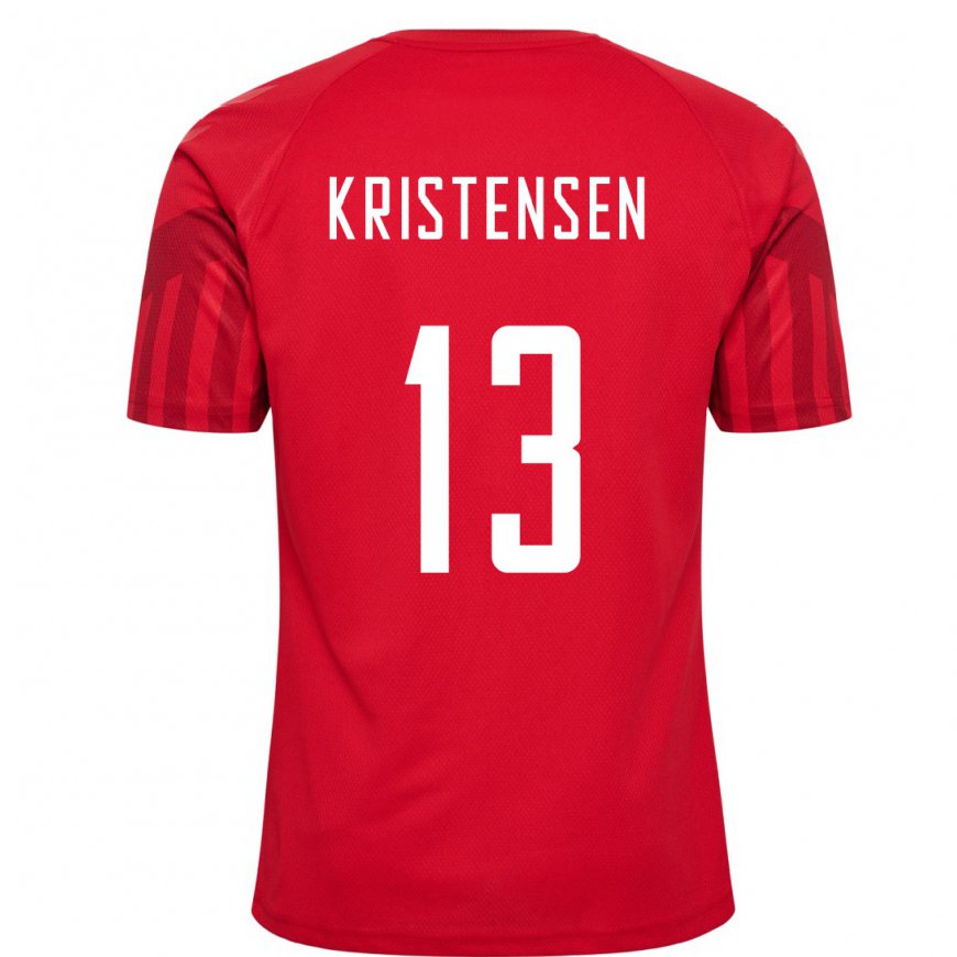 Kandiny Damen Dänische Rasmus Kristensen #13 Rot Heimtrikot Trikot 22-24 T-shirt