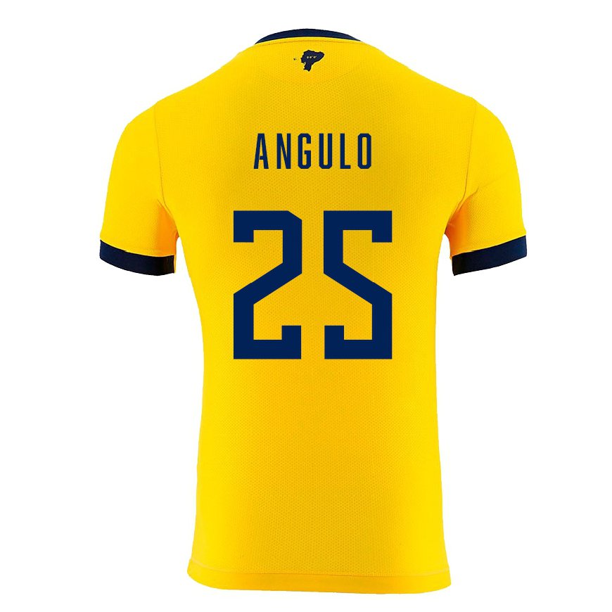 Kandiny Damen Ecuadorianische Nilson Angulo #25 Gelb Heimtrikot Trikot 22-24 T-shirt