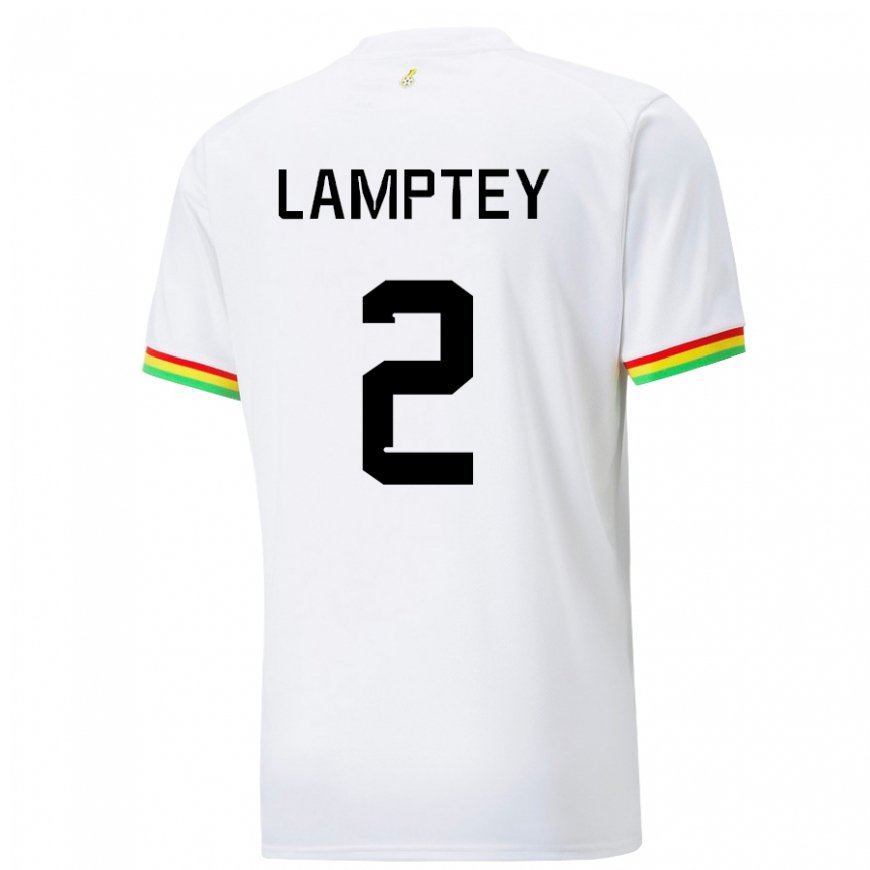 Kandiny Damen Ghanaische Tariq Lamptey #2 Weiß Heimtrikot Trikot 22-24 T-shirt
