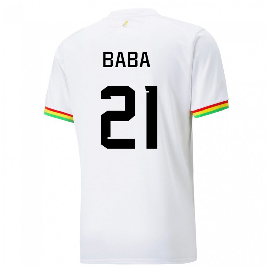 Kandiny Damen Ghanaische Iddrisu Baba #21 Weiß Heimtrikot Trikot 22-24 T-shirt