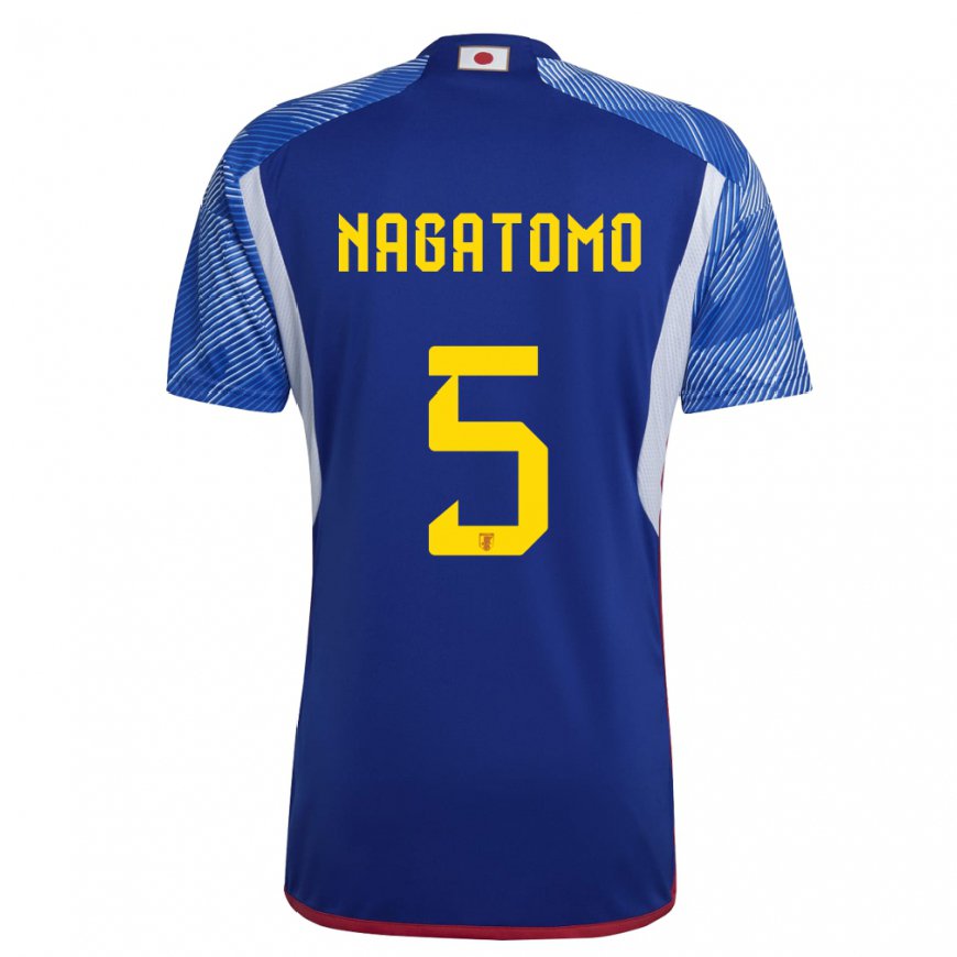 Kandiny Damen Japanische Yuto Nagatomo #5 Königsblau Heimtrikot Trikot 22-24 T-shirt