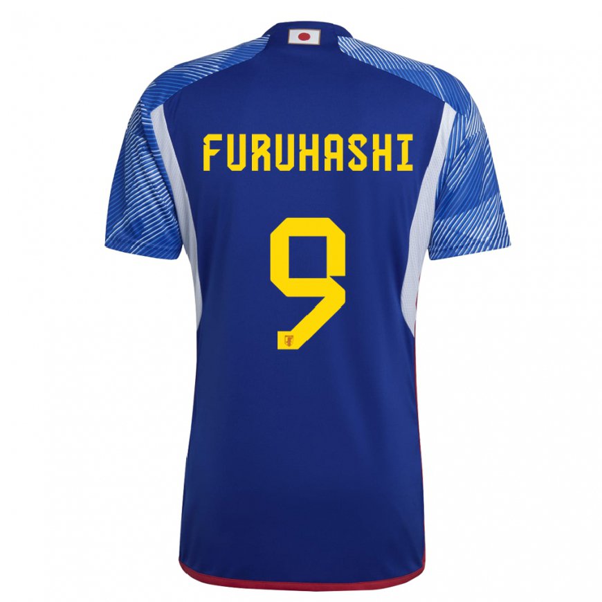 Kandiny Damen Japanische Kyogo Furuhashi #9 Königsblau Heimtrikot Trikot 22-24 T-shirt