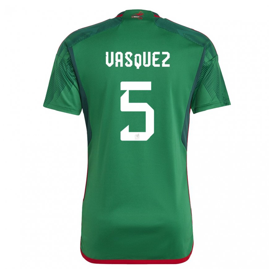 Kandiny Damen Mexikanische Johan Vasquez #5 Grün Heimtrikot Trikot 22-24 T-shirt