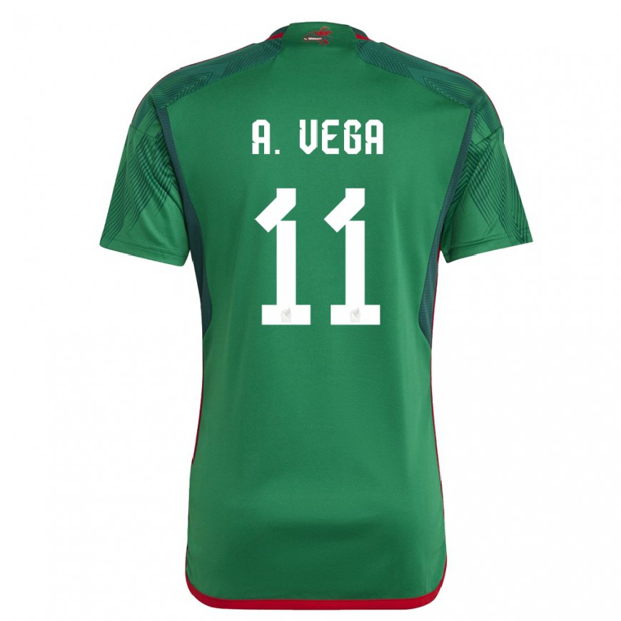 Kandiny Damen Mexikanische Alexis Vega #11 Grün Heimtrikot Trikot 22-24 T-shirt