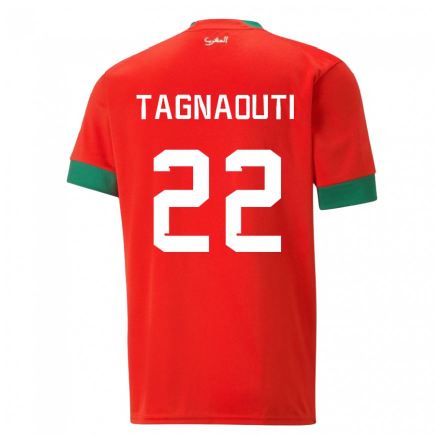 Kandiny Damen Marokkanische Ahmed Reda Tagnaouti #22 Rot Heimtrikot Trikot 22-24 T-shirt