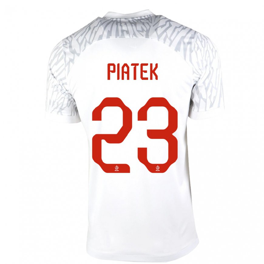 Kandiny Damen Polnische Krzysztof Piatek #23 Weiß Heimtrikot Trikot 22-24 T-shirt