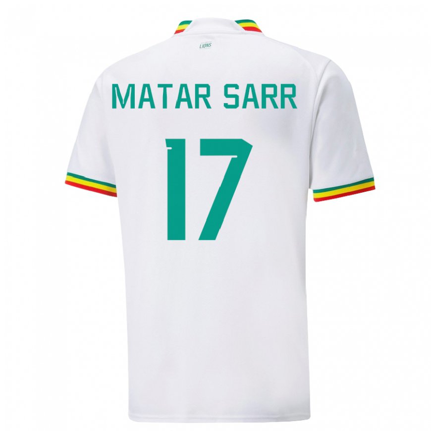 Kandiny Damen Senegalesische Pape Matar Sarr #17 Weiß Heimtrikot Trikot 22-24 T-shirt