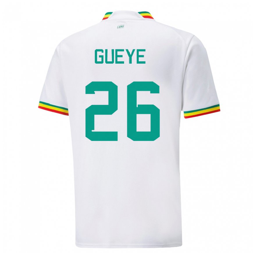 Kandiny Damen Senegalesische Pape Gueye #26 Weiß Heimtrikot Trikot 22-24 T-shirt