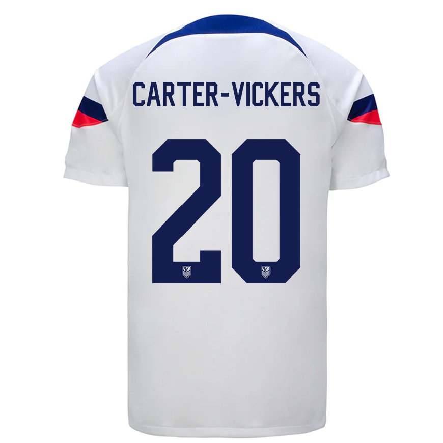 Kandiny Damen Us-amerikanische Cameron Carter-vickers #20 Weiß Heimtrikot Trikot 22-24 T-shirt