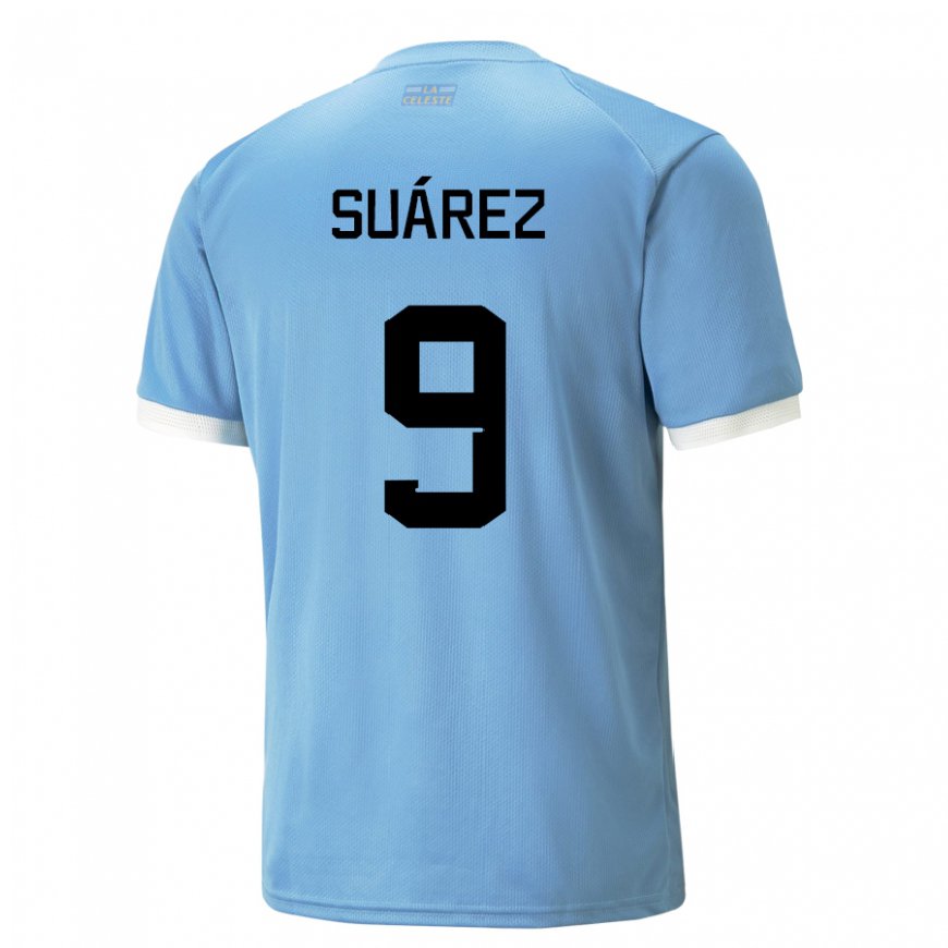 Kandiny Damen Uruguayische Luis Suarez #9 Blau Heimtrikot Trikot 22-24 T-shirt