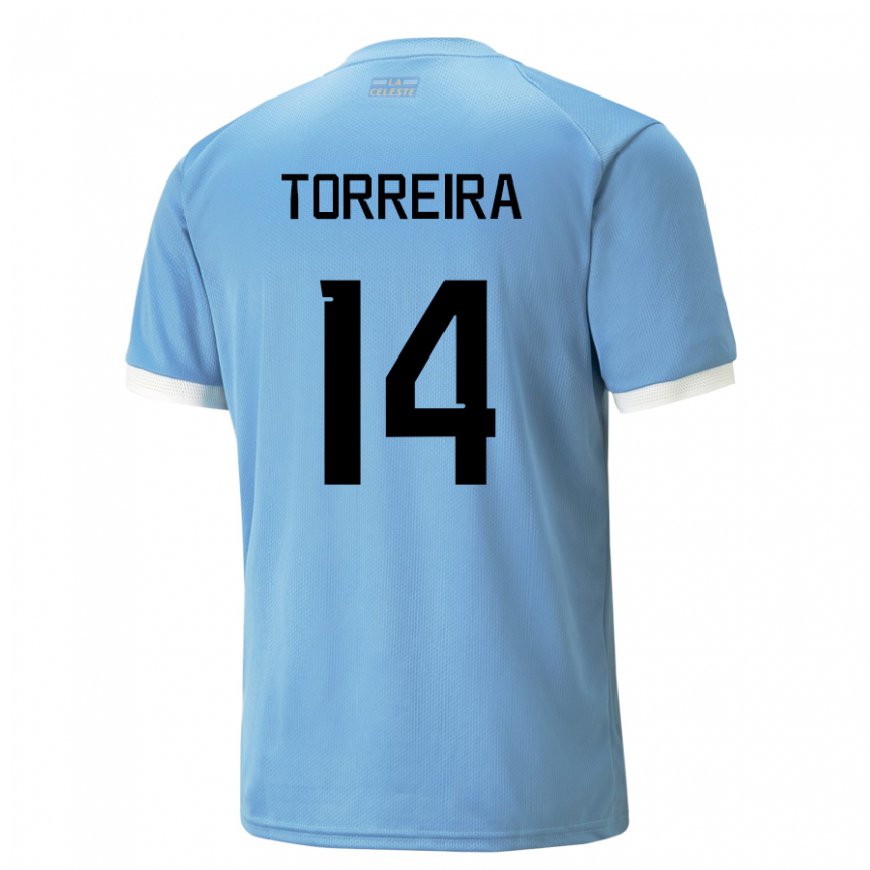 Kandiny Damen Uruguayische Lucas Torreira #14 Blau Heimtrikot Trikot 22-24 T-shirt
