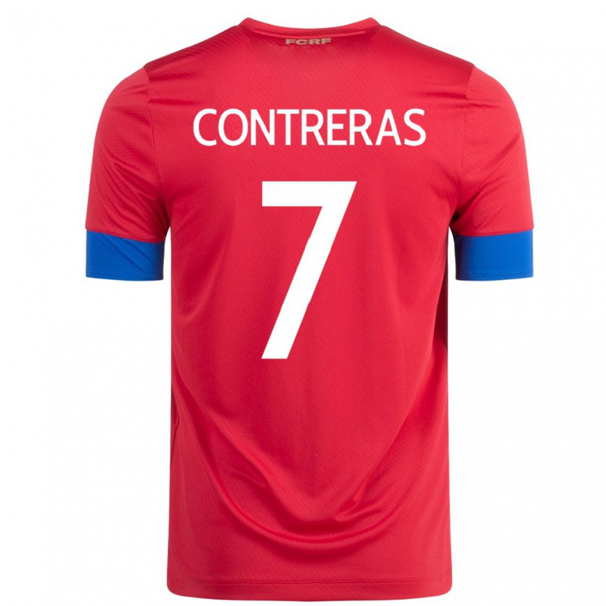 Kandiny Damen Costa-ricanische Anthony Contreras #7 Rot Heimtrikot Trikot 22-24 T-shirt