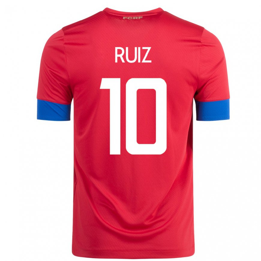 Kandiny Damen Costa-ricanische Bryan Ruiz #10 Rot Heimtrikot Trikot 22-24 T-shirt