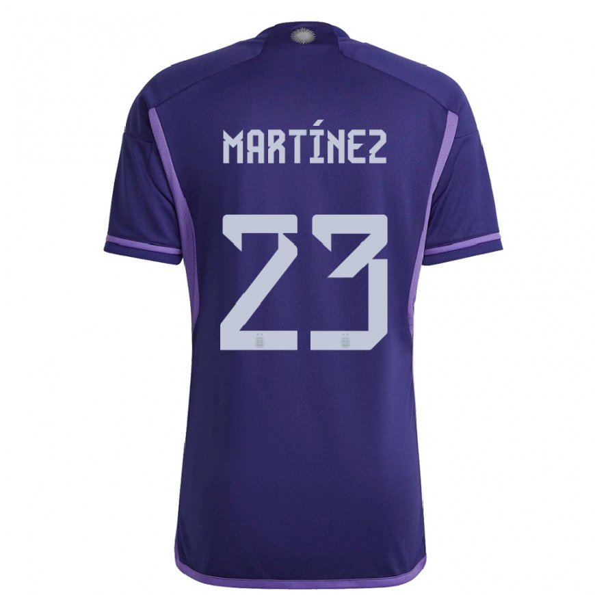 Kandiny Damen Argentinische Emiliano Martinez #23 Violett Auswärtstrikot Trikot 22-24 T-shirt