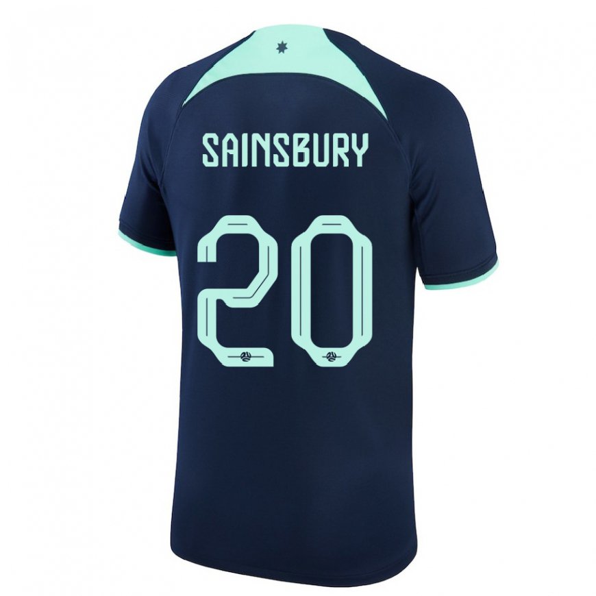 Kandiny Damen Australische Trent Sainsbury #20 Dunkelblau Auswärtstrikot Trikot 22-24 T-shirt